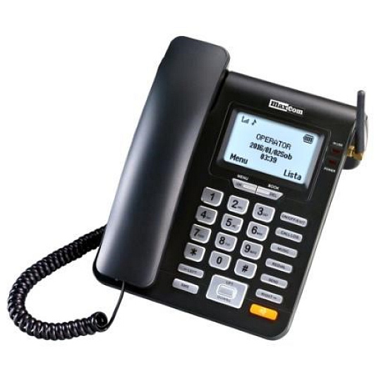 BAZAR - MaxCom MM28DHS, stolní GSM telefon, černá - Po opravě (Komplet)