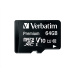 VERBATIM MicroSDXC karta 64GB Premium, U1 + adaptér