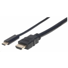 Manhattan kabel USB-C to HDMI, 1m, černá