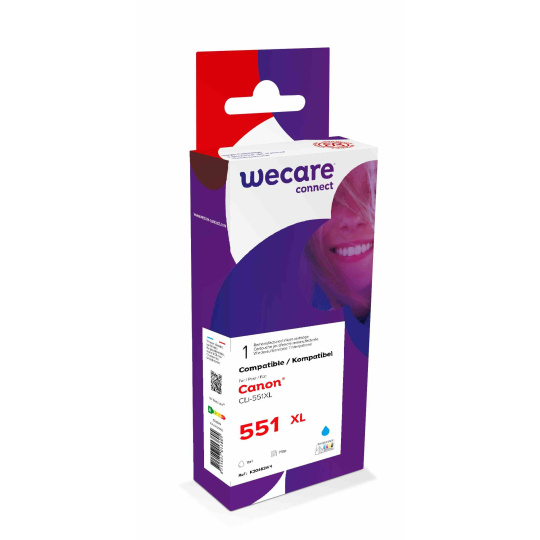 WECARE ARMOR cartridge pro Canon Pixma MG5450, IP7250 (CLi551XLC), modrá/cyan, 13ml, 800str