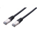 C-TECH kabel patchcord Cat5e, FTP, černý, 0,5m