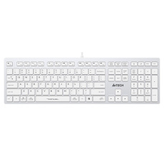 A4tech Klávesnice FX50, kancelářská klávesnice, membránová, bezdrátová, CZ/SK, Bílá