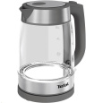 Tefal Glass KI740B30 rychlovarná konvice, 2200 W, automatické vypnutí, 1.7 l,  šedá