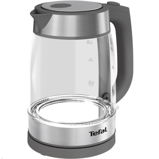 Tefal Glass KI740B30 rychlovarná konvice, 2200 W, automatické vypnutí, 1.7 l,  šedá