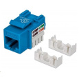 Intellinet Cat5e Keystone Jack, UTP, Blue, Punch-down