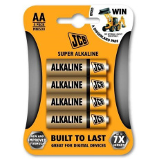 JCB SUPER alkalická baterie LR06, blistr 4 ks