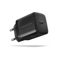 AXAGON ACU-PD20, nabíječka do sítě 20W, 1x port USB-C, PD3.0/PPS/QC4+/AFC/Apple, černá