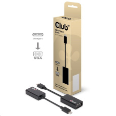 Club3D Adaptér aktivní USB 3.1 typ C na VGA (M/F), 15cm