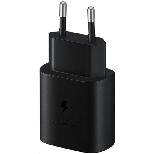 Samsung cestovní nabíječka EP-TA800XBE, Quickcharge 25W, kabel USB-C, černá