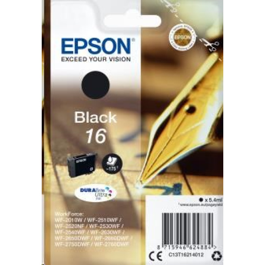 EPSON ink čer Singlepack "Pero" Black 16 DURABrite Ultra Ink