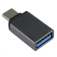 PREMIUMCORD Adapter USB 3.1 C/male - USB 3.0 A/female, metal grey, OTG
