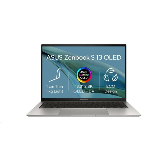 ASUS NTB Zenbook S (UX5304VA-OLED075W), i7-1355U, 13.3" 2880x1800, 16GB, 1TB SSD,Iris Xe, W11 Home, Gray