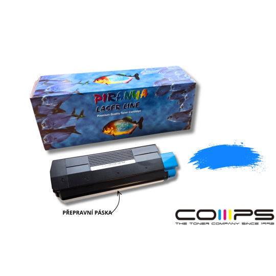 OKI C3200 (43034807) PIRANHA - alternativní modrý toner