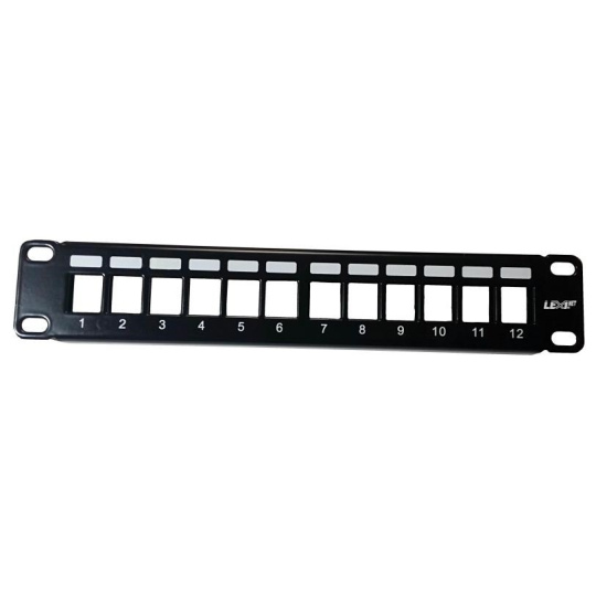 10" modulární stíněný patch panel LEXI-Net 12port, černý