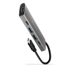 AXAGON HMC-5G21, USB 10Gb/s hub, porty 2x USB-A, 2x USB-C, HDMI 4k/30, PD 60W, kabel USB-C 13cm AXAGON HMC-5G21, USB 10Gb/s hub, porty 2x USB-A, 2x USB-C, HDMI 4k/30, PD 60W, kabel USB-C 13cm