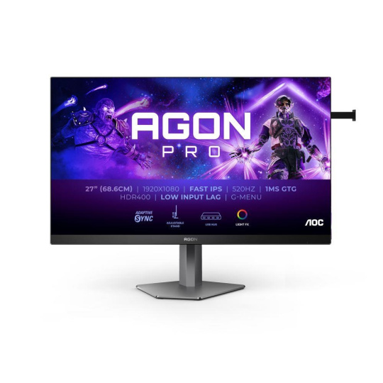 AOC MT 27" AG276FK - 1920x1080,Fast IPS,520Hz,2xHDMI,DP,USBhub,Pivot