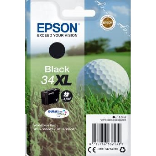 EPSON ink čer Singlepack "Golf" Black 34XL DURABrite Ultra Ink 16,3 ml