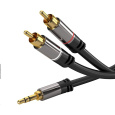 PREMIUMCORD kabel, Jack 3.5mm-2xCINCH M/M 5m