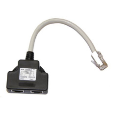 Adaptér rozdvojka RJ45, 1x8p8c/2x8p4c, TEL-TEL