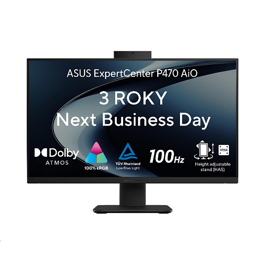 ASUS PC AiO ExpertCenter P470 (P470VAK-C7161TX), Core 7 240H, 27" 1920 x 1080, 16GB, 1TB SSD, Intel, W11 Pro, Black