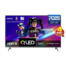 CHiQ U50QST TV 50", UHD, QLED, ultratenká, Google TV, DLG 120 Hz, Dolby Audio, Frameless, metalická
