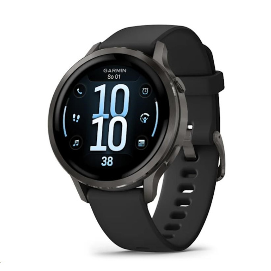 Garmin Venu® 4 - 41 mm Slate a Černý silikonový řemínek Garmin Venu® 4 - 41 mm Slate a Černý silikonový řemínek