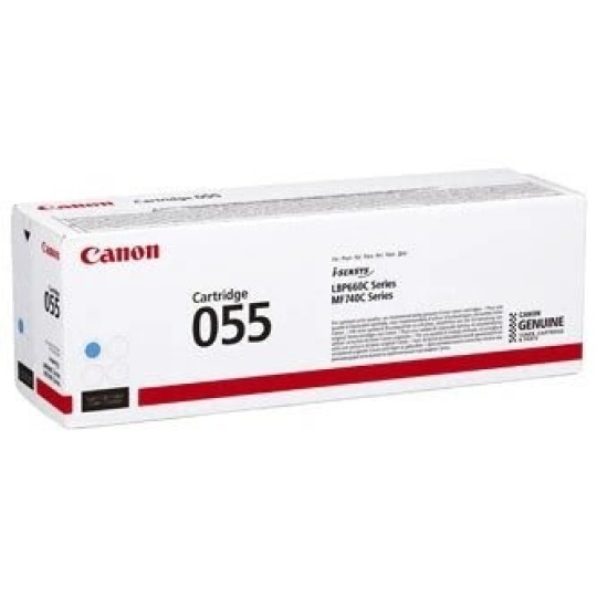 Canon TONER CRG-055 azurový pro i-SENSYS LBP663Cdw, LBP664Cx, MF742Cdw, MF744Cdw (2 100 str.)