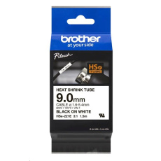 BROTHER smršťovací bužírka - HSE-221E bílá pro E300VP H300 H500 E550 P700 P750 D800 P900 P950 - 9,0 mm/ 1,6-5,4 / 3:1