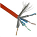 FTP kabel PlanetElite, Cat6A, drát, 4pár LS0H, Dca, oranžový, 500m