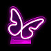2Kids Toys LED NEON LIGHT lampička Motýlek