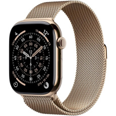 Apple Watch Series 11 GPS + Cellular 46mm Gold Titanium Case with Gold Milanese Loop - M/L Apple Watch Series 11 GPS + Cellular 46mm Gold Titanium Case with Gold Milanese Loop - M/L