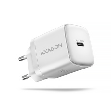 AXAGON ACU-PD30W, Sil nabíječka do sítě 30W, 1x port USB-C, PD3.0/PPS/QC4+/SFC/AFC/Apple, bílá