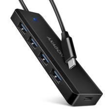 BAZAR - AXAGON HUE-C1C, 4x USB 5Gbps TRAVEL hub, USB-C napájecí konektor, kabel USB-C 19cm - Po opravě BAZAR - AXAGON HUE-C1C, 4x USB 5Gbps TRAVEL hub, USB-C napájecí konektor, kabel USB-C 19cm - Po opravě