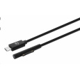 Manhattan nabíjecí kabel, Surface Connect to USB-C Charging Cable (M/M), 15 V / 3 A, 1.8m, černá