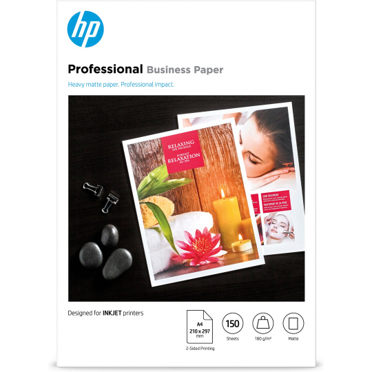 HP Professional Inkjet Matte FSC Paper 180 gsm-150 sht/A4/210 x 297 mm