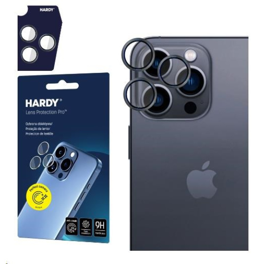 3mk ochrana kamery HARDY Lens Protection Pro pro iPhone 15 Pro Black
