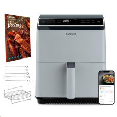 Cosori Dual Blaze 6.4L SMART horkovzdušná fritéza + 5x špíz a gril. rošt, černá Cosori Dual Blaze 6.4L SMART horkovzdušná fritéza + 5x špíz a gril. rošt, černá