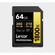 Lexar SDXC Pro 1800x U3 UHS-II R280/W210 (V60) 64GB