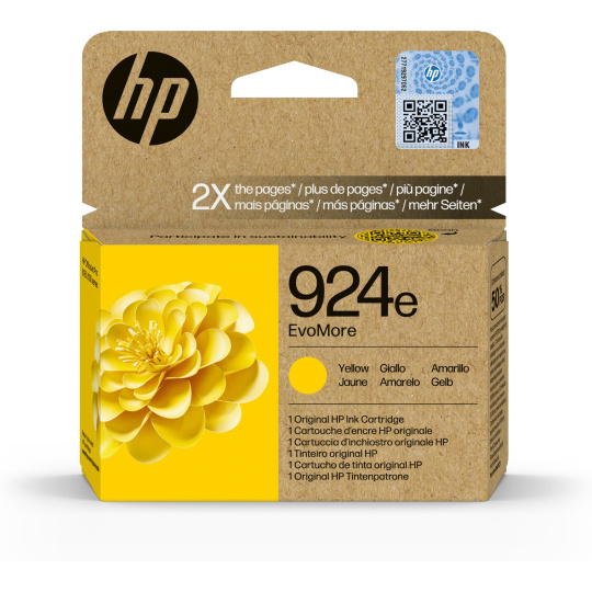 HP 924e EvoMore Yellow Original Ink Cartridge (800 pages)