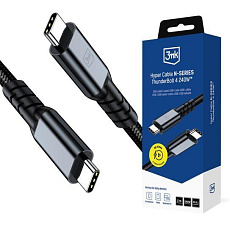 3mk Hyper Cable N-SERIES Thunderbolt 4 2m 48V/5A 40Gb/s 240W 8K60Hz Black 3mk Hyper Cable N-SERIES Thunderbolt 4 2m 48V/5A 40Gb/s 240W 8K60Hz Black