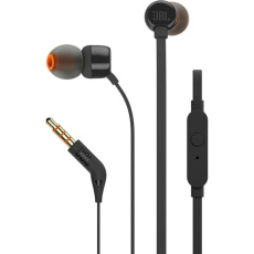 JBL T110 Black špuntová sluchátka, 3,5 mm jack, mikrofon, černá JBL T110 Black špuntová sluchátka, 3,5 mm jack, mikrofon, černá