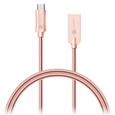 CONNECT IT Wirez Steel Knight Micro USB - USB, metallic rose-gold, 1 m