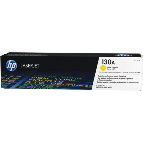 HP 130A Yellow LJ Toner Cart, CF352A (1,000 pages)