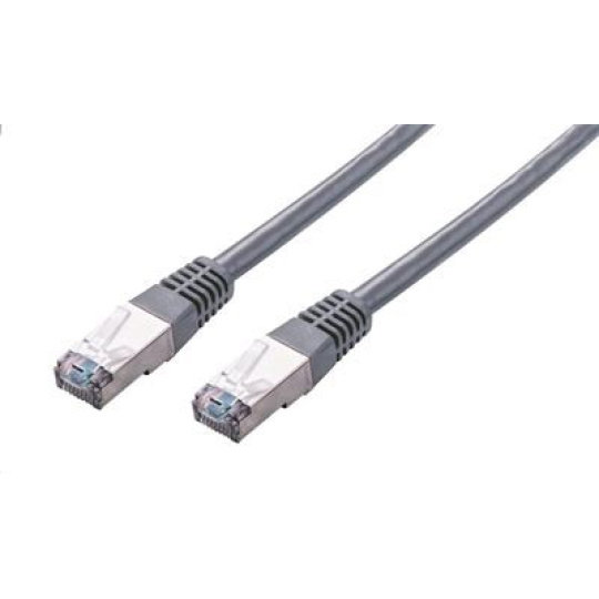 C-TECH kabel patchcord Cat5e, FTP, šedý, 0,25m