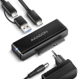 AXAGON ADSA-FPX, USB-C 10Gbps - SATA 6G, 2.5"/3.5" SSD/HDD FAST PORT X adaptér, vč. AC napáječe