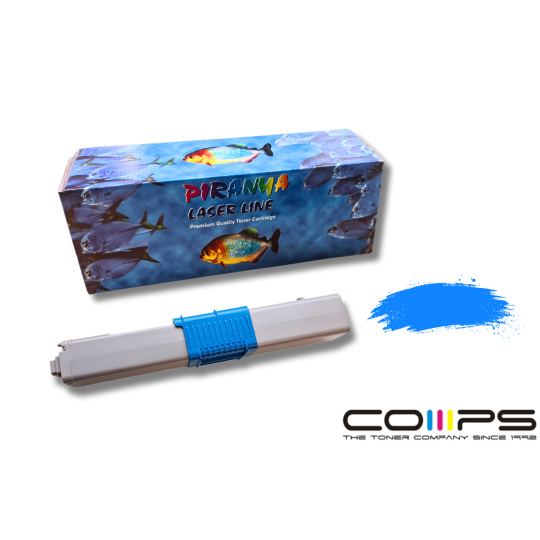 OKI C332 (46508711) PIRANHA - kompatibilní modrý toner