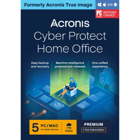 Acronis Cyber Protect Home Office Premium Subscription 5 Computers + 1 TB Acronis Cloud Storage - 1 year subscription ES