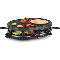 BAZAR - Tristar RA-2731 raclette grill, 1400 W, 5in1, pro 8 lidí, černý - poškozený obal