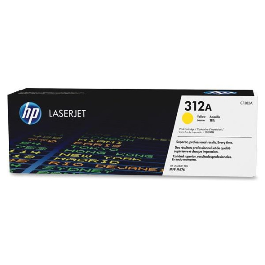 HP 312A Yellow LJ Toner Cart, CF382A (2,700 pages)