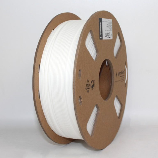 GEMBIRD Tisková struna (filament) PLA PLUS, 1,75mm, 1kg, bílá